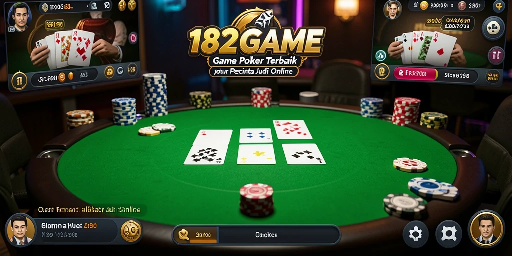 Screenshot gameplay Poker di 182GAME menampilkan keasyikan bermain.