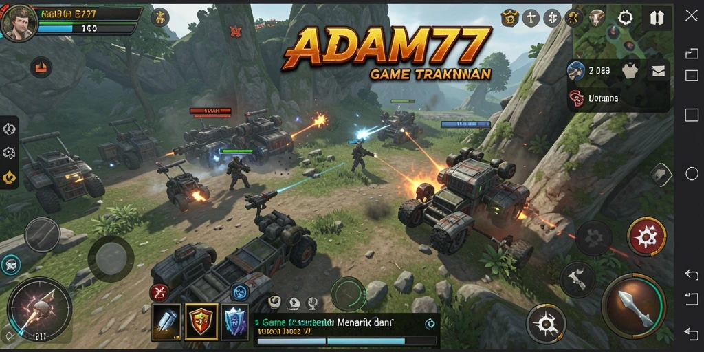 Tampilan utama gameplay ADAM77 dengan strategi yang menegangkan.
