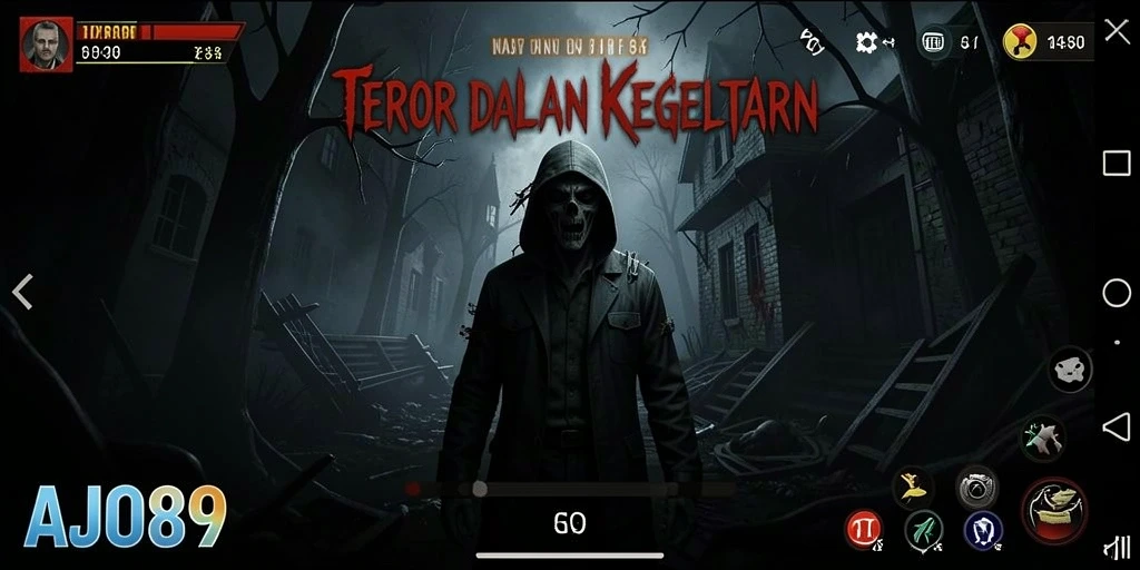 Screenshot utama AJO89 menampilkan suasana gameplay yang menegangkan.