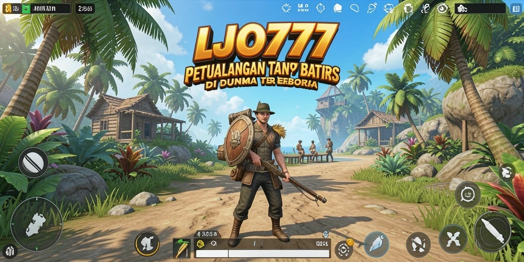 Tampilan gameplay menarik di dunia terbuka LJO777 yang luas.