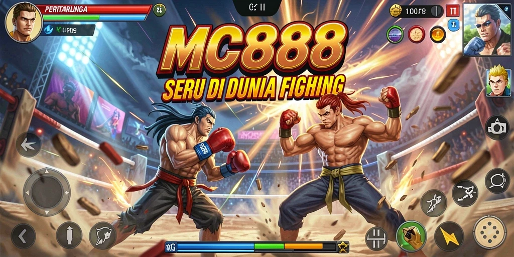 Gameplay Fighting menarik dengan karakter unik dan pertarungan seru.