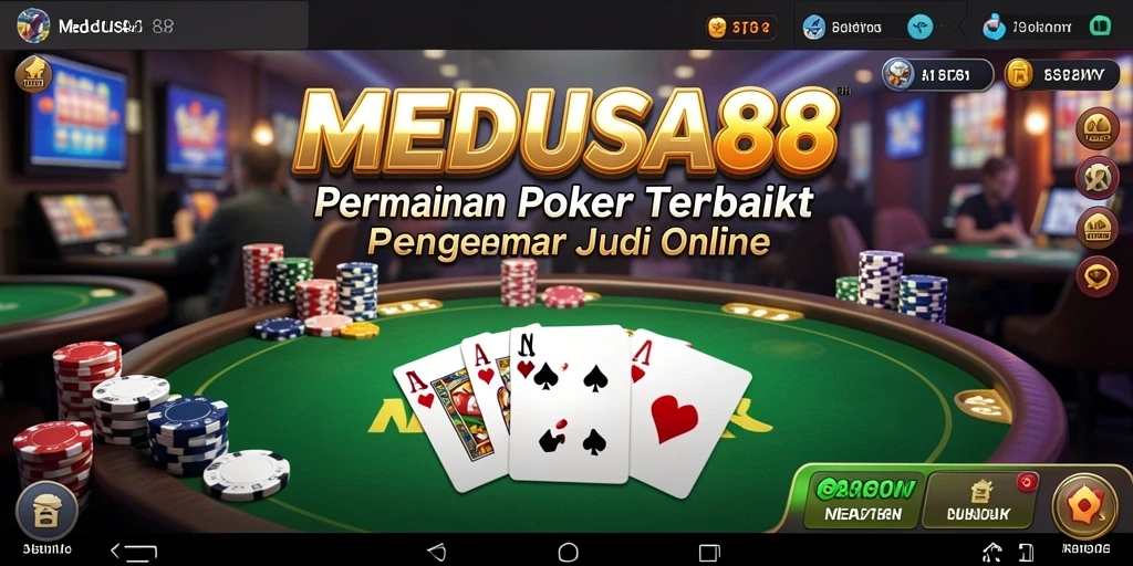 Tampilan gameplay poker yang menarik dan interaktif di MEDUSA88.