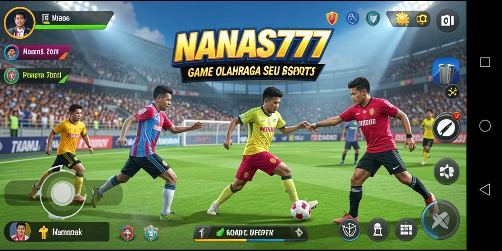 Tampilan gameplay seru dari NANAS777, menampilkan aksi olahraga yang mendebarkan.