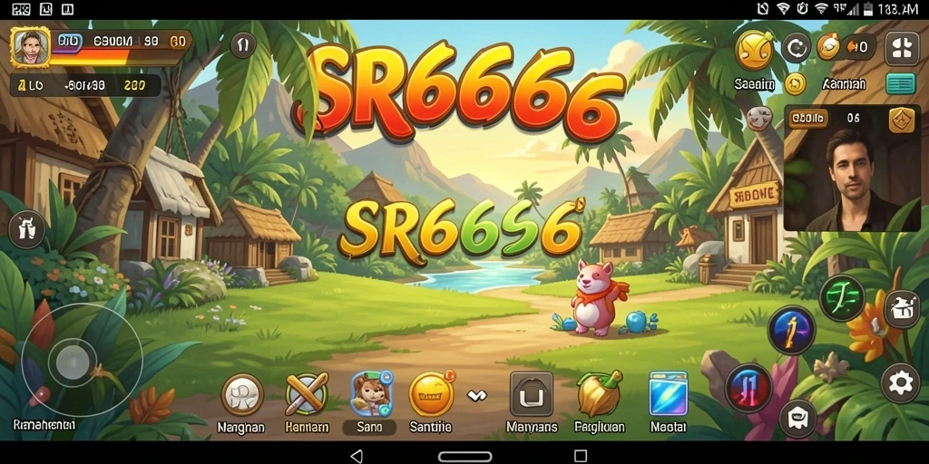 Tampilan gameplay SR6666 yang ceria dan penuh tantangan.